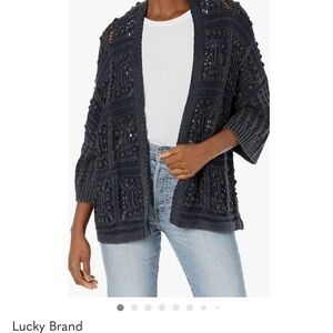 Lucky Brand Women's Dark Blue Cardigan